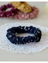 Little Posies Mini Scrunchie in Navy