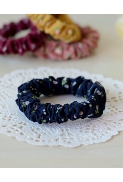 Little Posies Mini Scrunchie in Navy