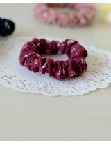 Little Posies Mini Scrunchie in Maroon